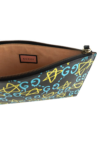 x Guccighost Zip Pouch Clutch