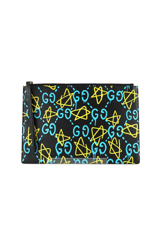 x Guccighost Zip Pouch Clutch