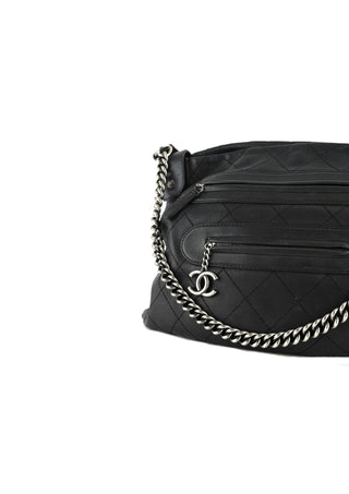 Vintage Paris-Edinburgh Front Zip Hobo Bag
